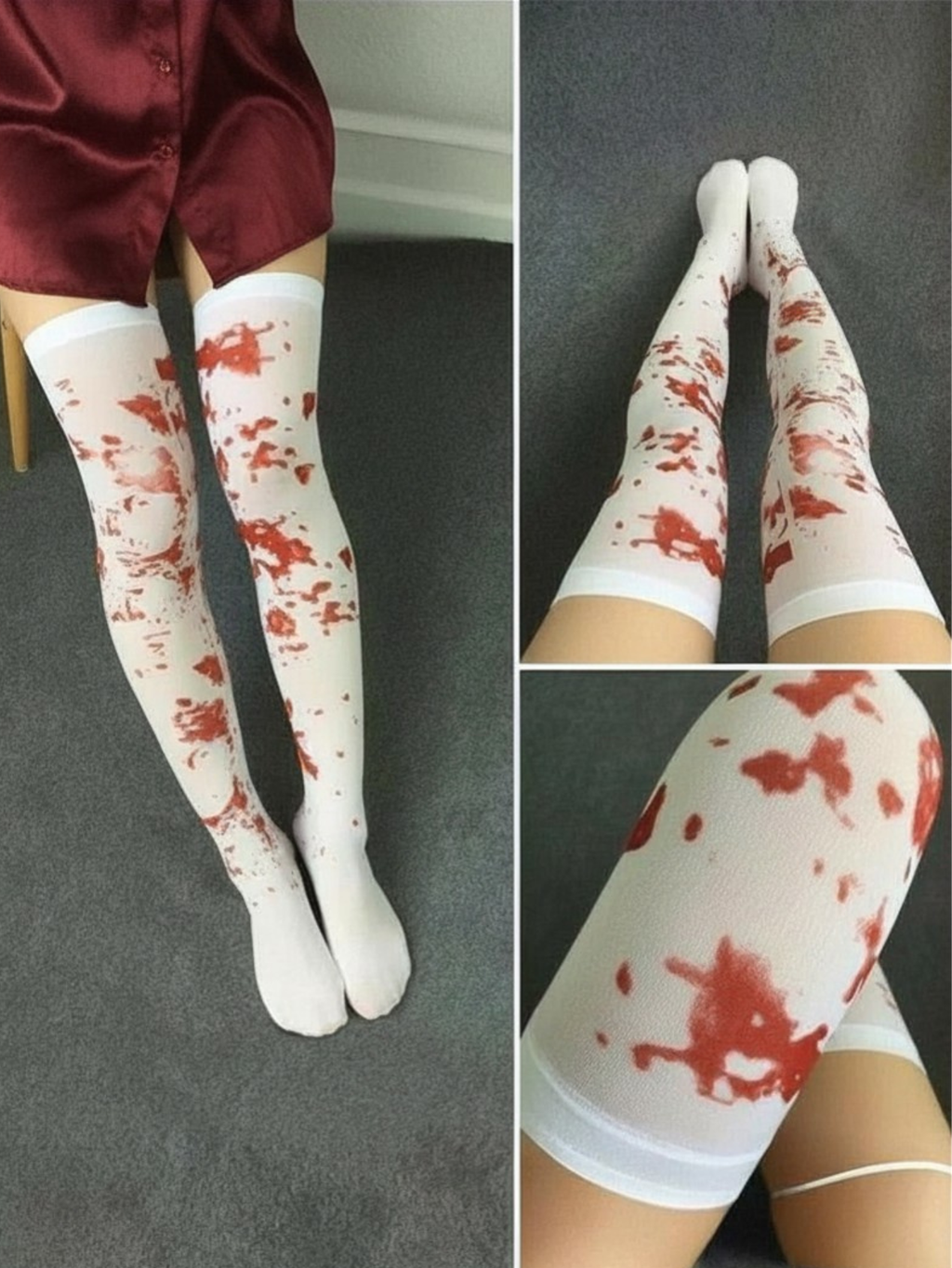 Gothic Blood Stocking Socks