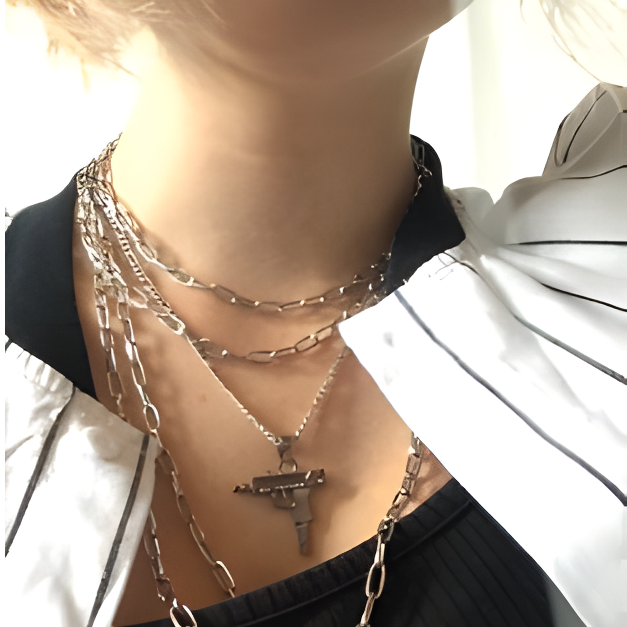 Layered Y2K Chain Necklace