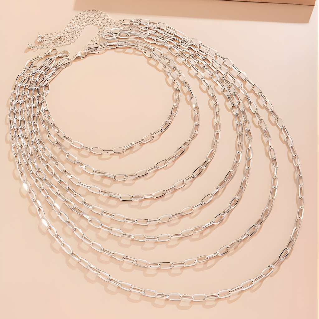 Layered Y2K Chain Necklace