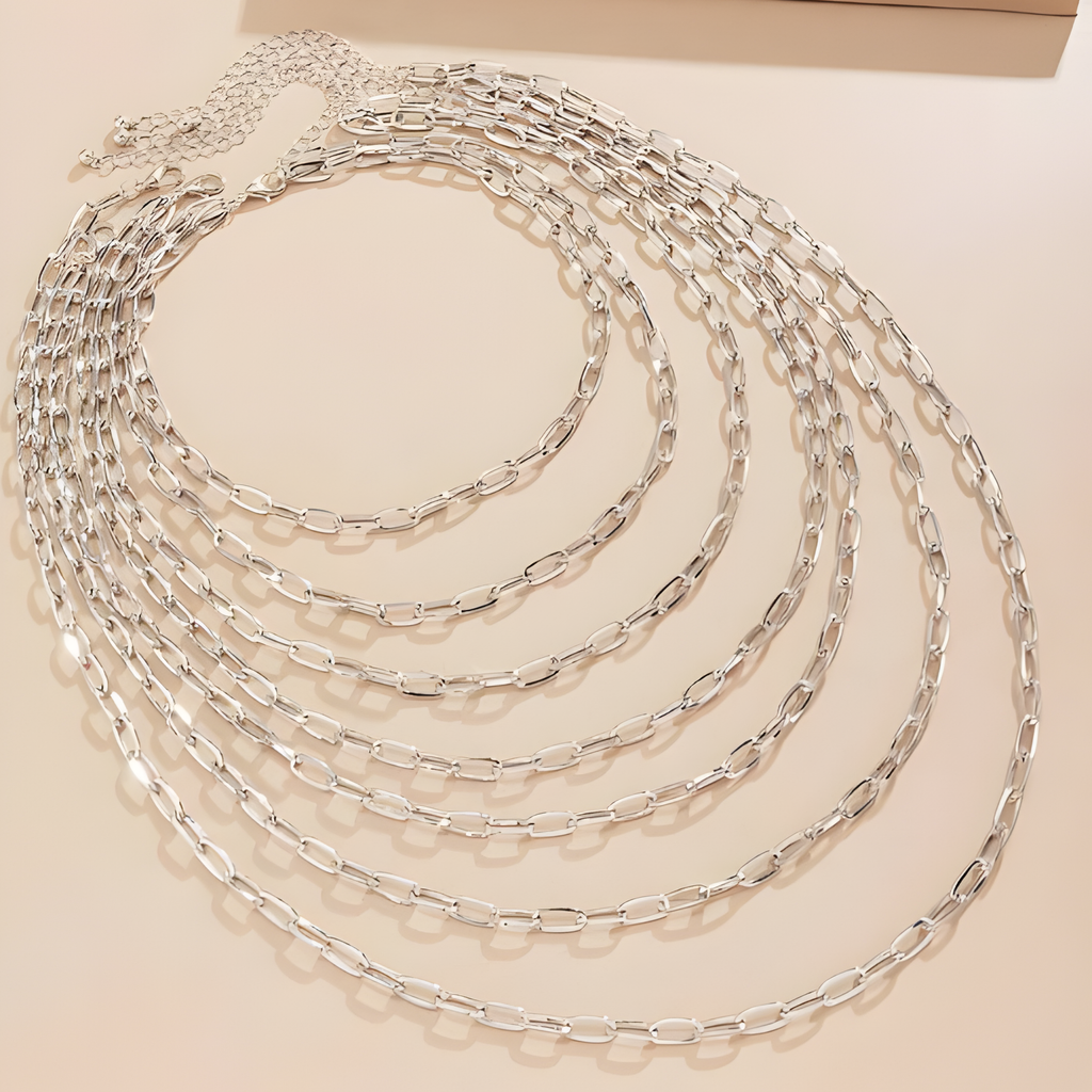Layered Y2K Chain Necklace
