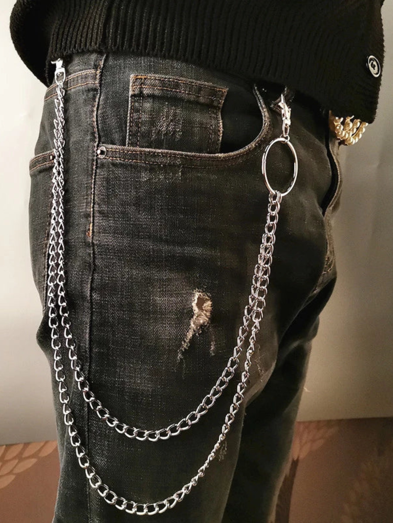 3 Layer Biker Wallet Chain