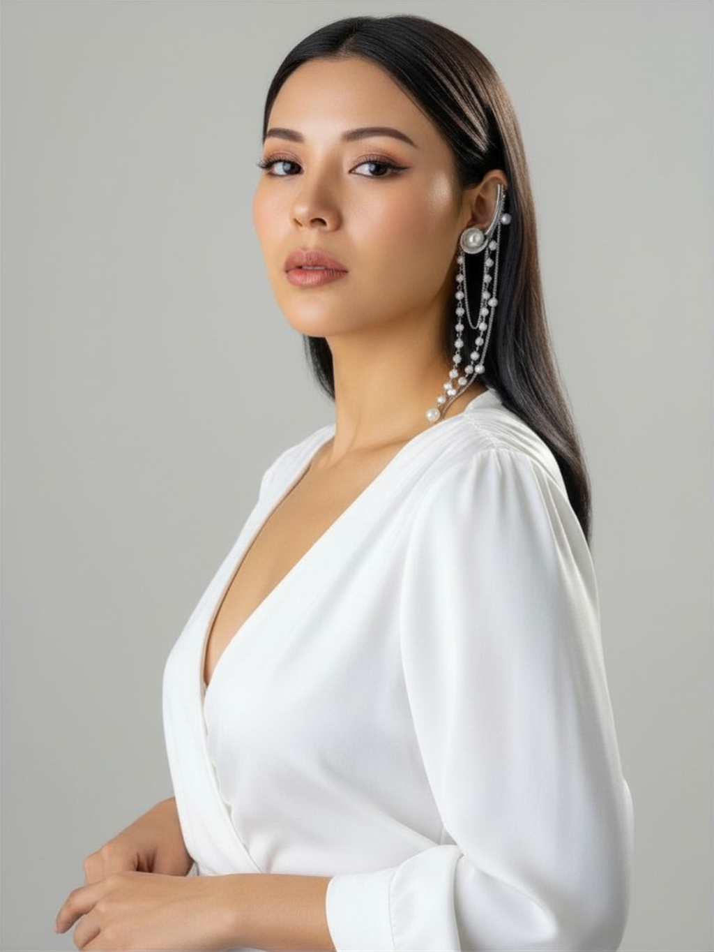 Pearl Chain Ear Cuf