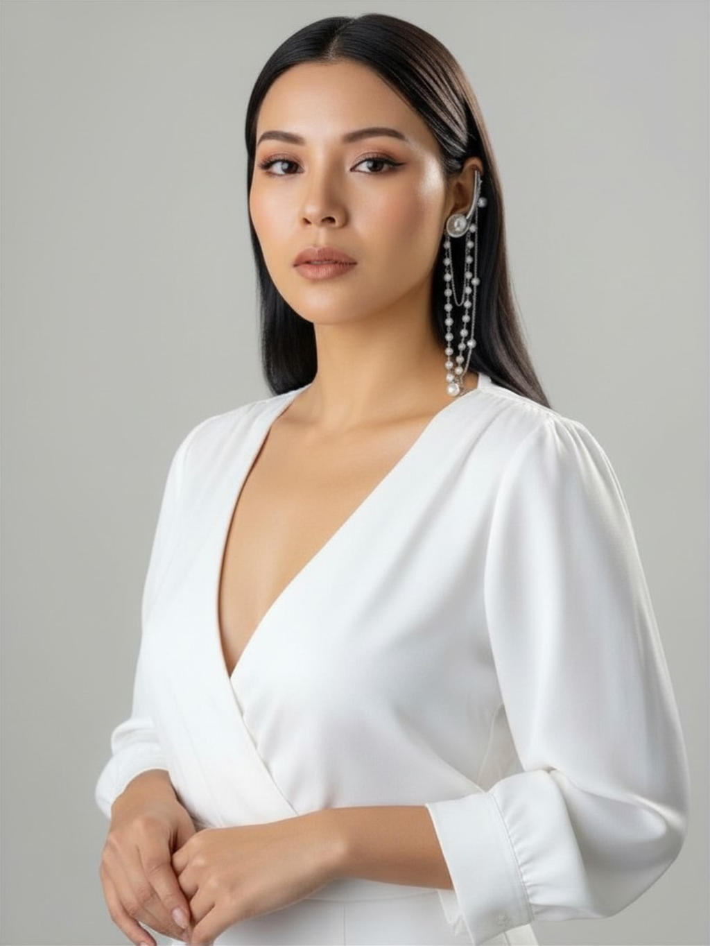 Pearl Chain Ear Cuf
