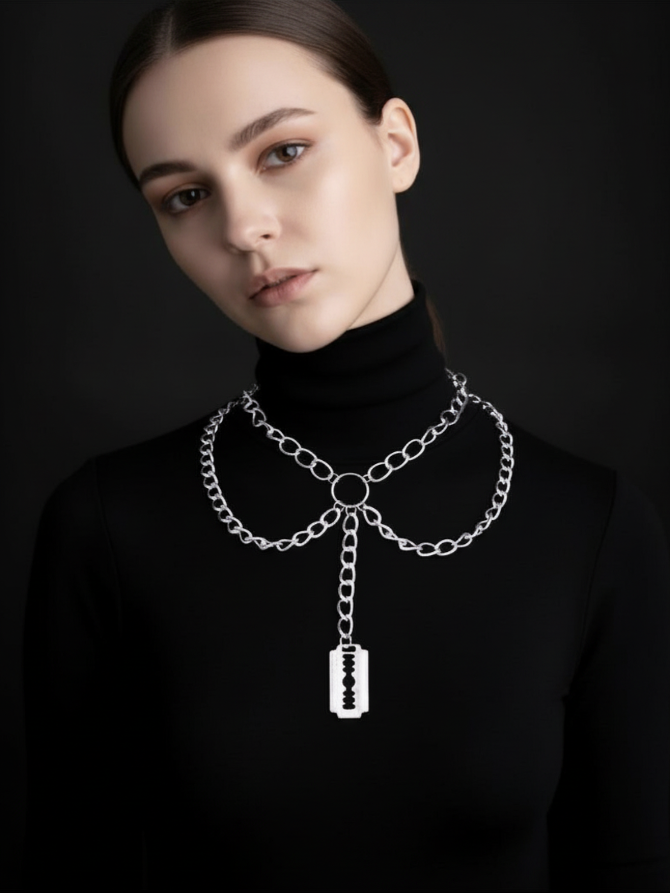 Razor Blade Chain Necklace