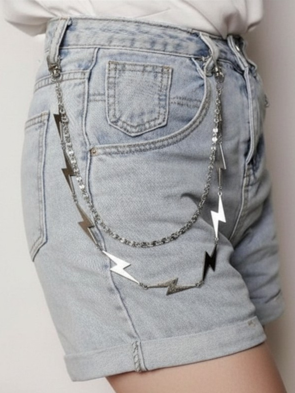 Lightning Bolt Flash Pants Chain