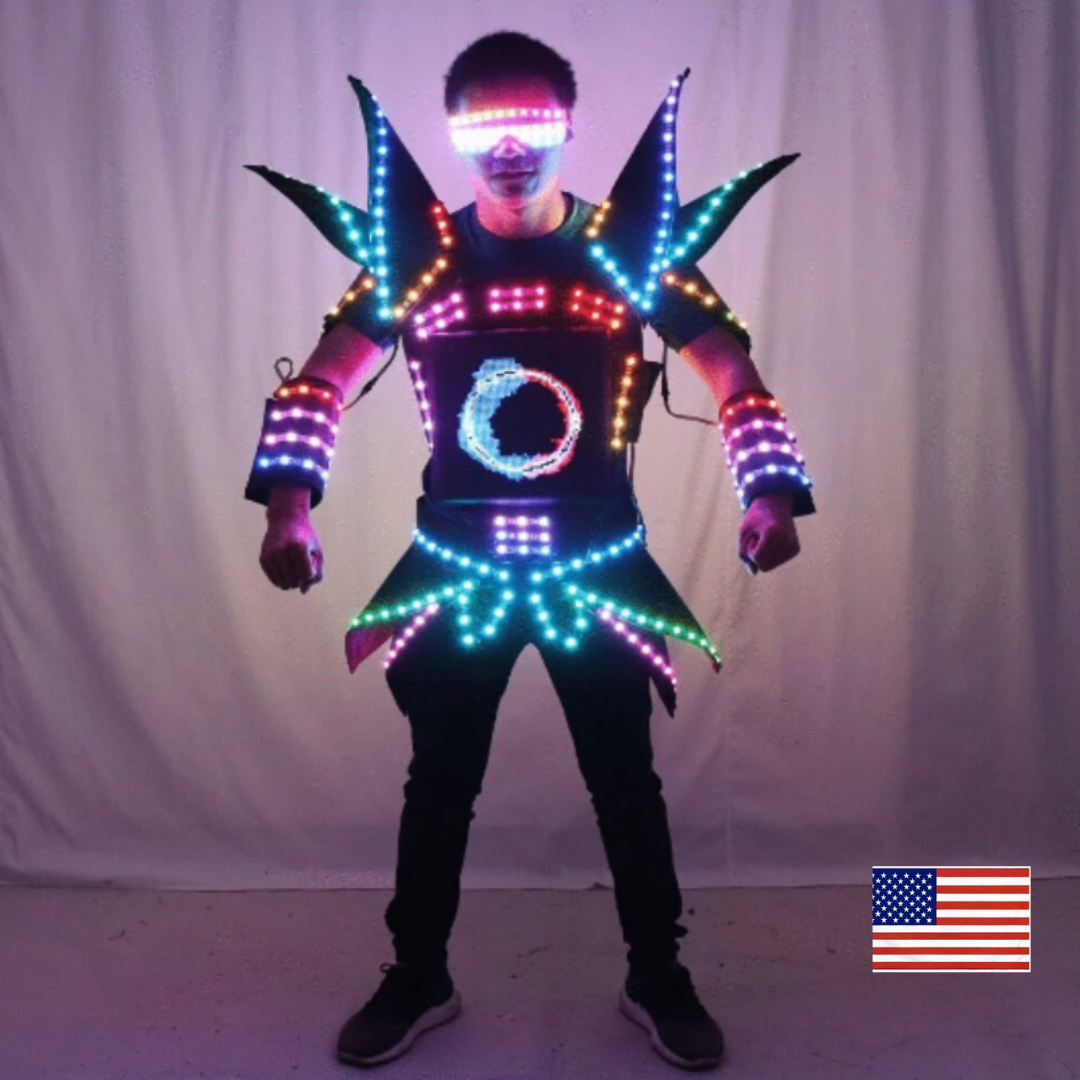 Men Led Light Costume
