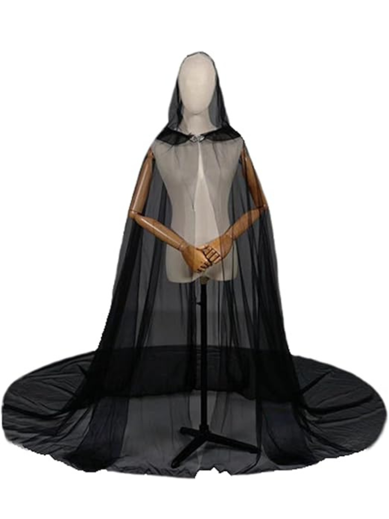 Sheer Cape Hoodie