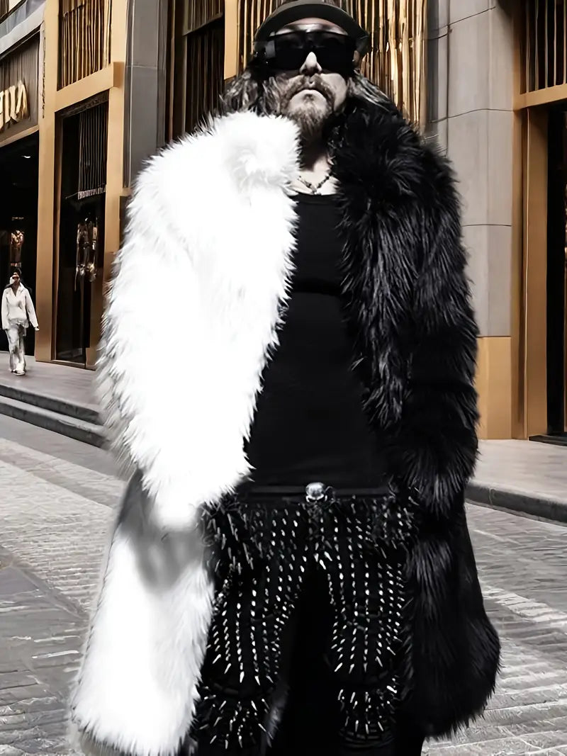 Black and White Fur Jacket