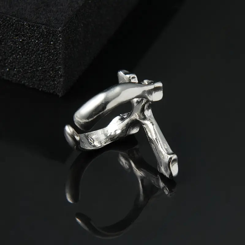 Cross Black Ring