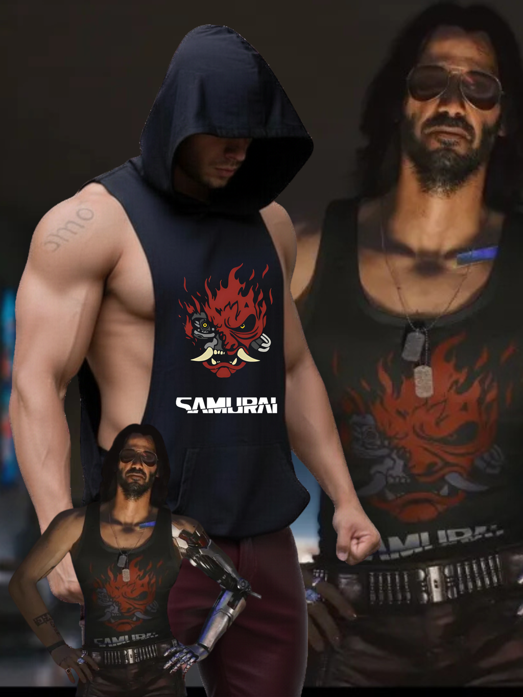 Johnny Silverhand Cyberpunk 2077 Tank Hoodie