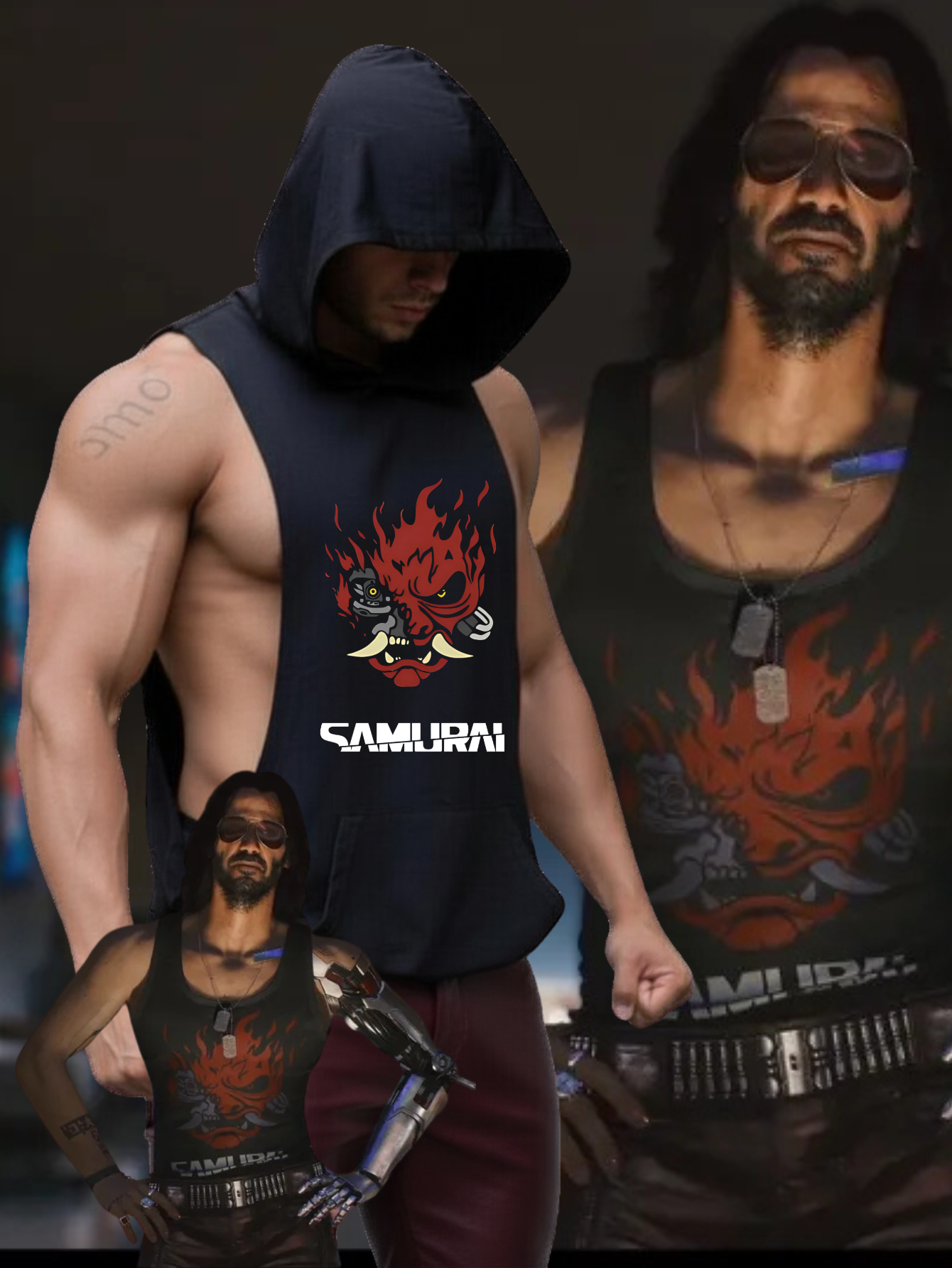 Johnny Silverhand Cyberpunk 2077 Tank Hoodie