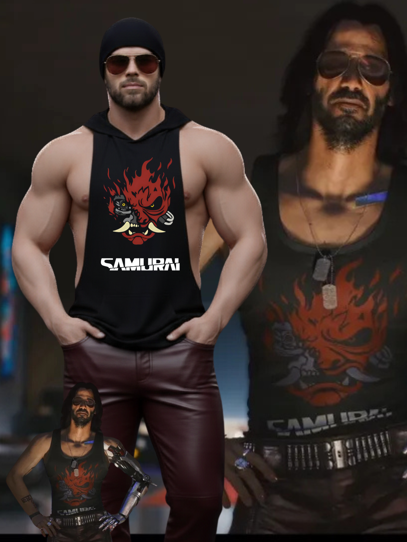 Johnny Silverhand Cyberpunk 2077 Tank Hoodie