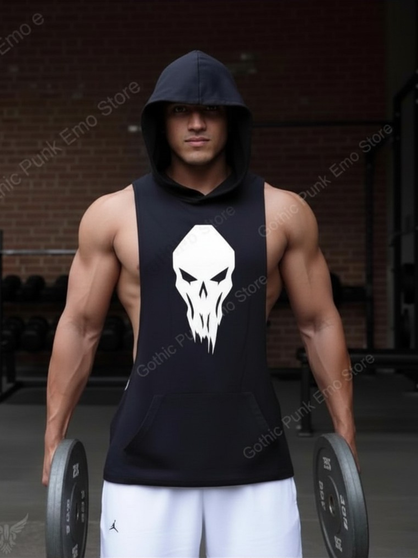 Cross Sleeveless Hoodie