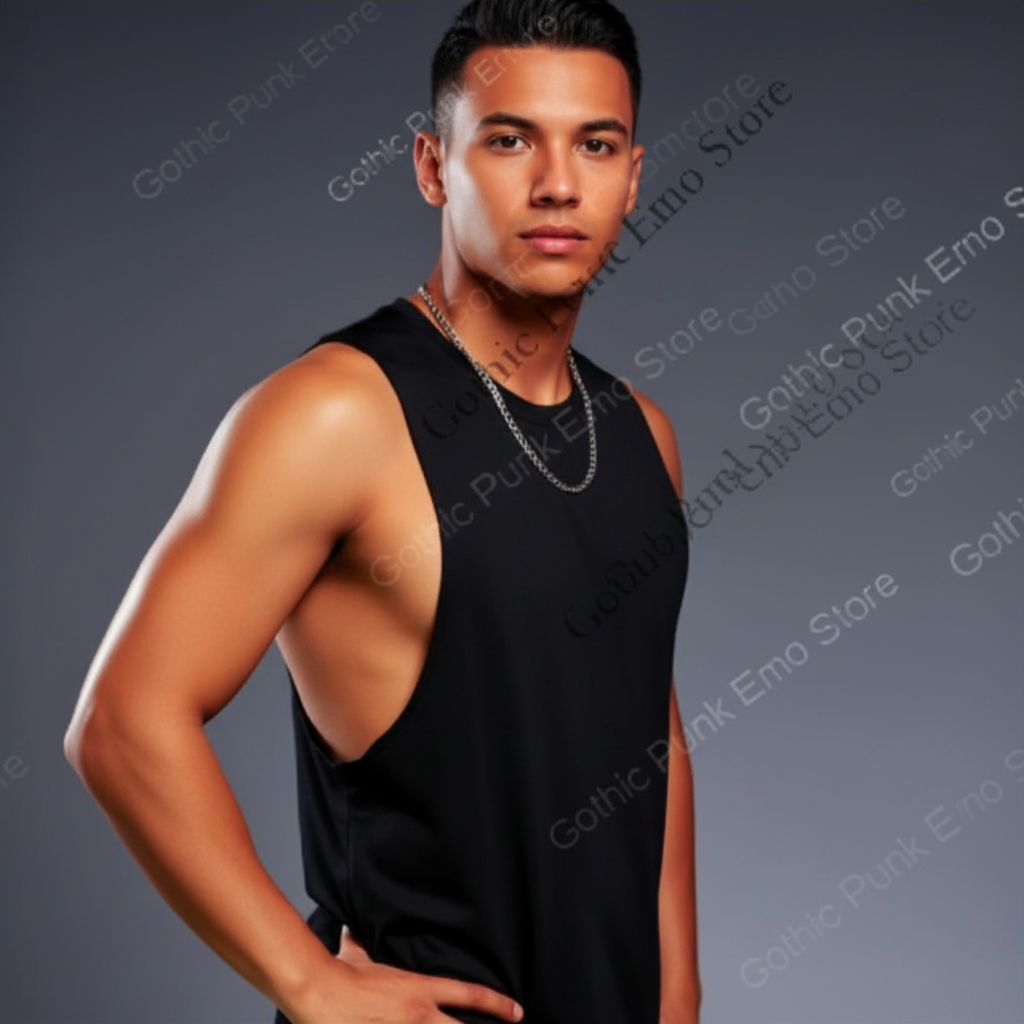 Deep Cut Muscle Tank Top Shirt