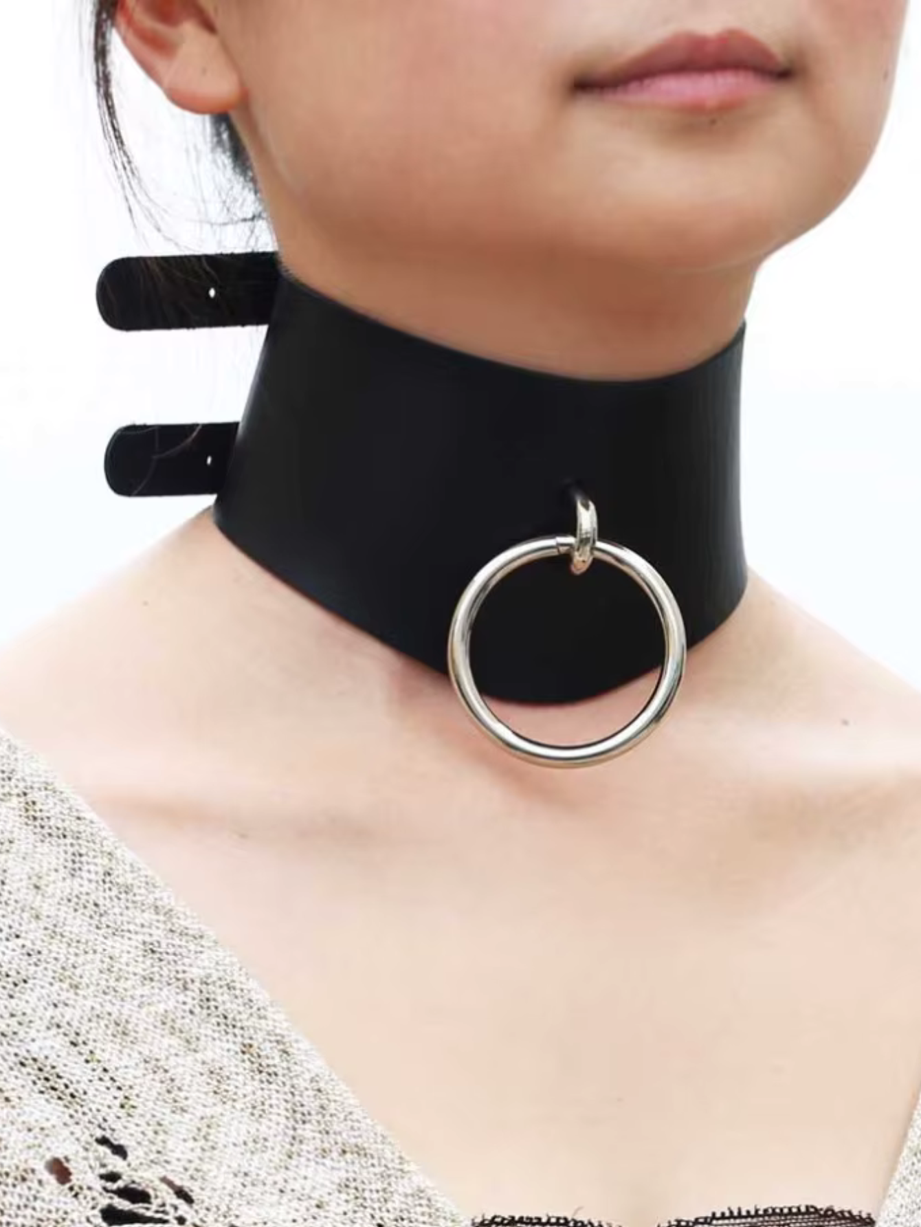 Spiked Gothic BDSM O Ring Choker