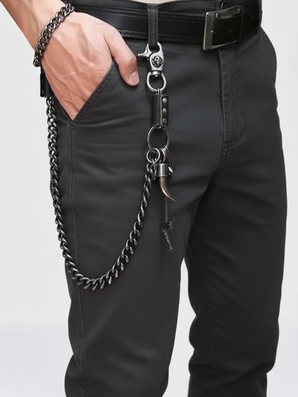Spiked Heavy Metal Wallet Chain