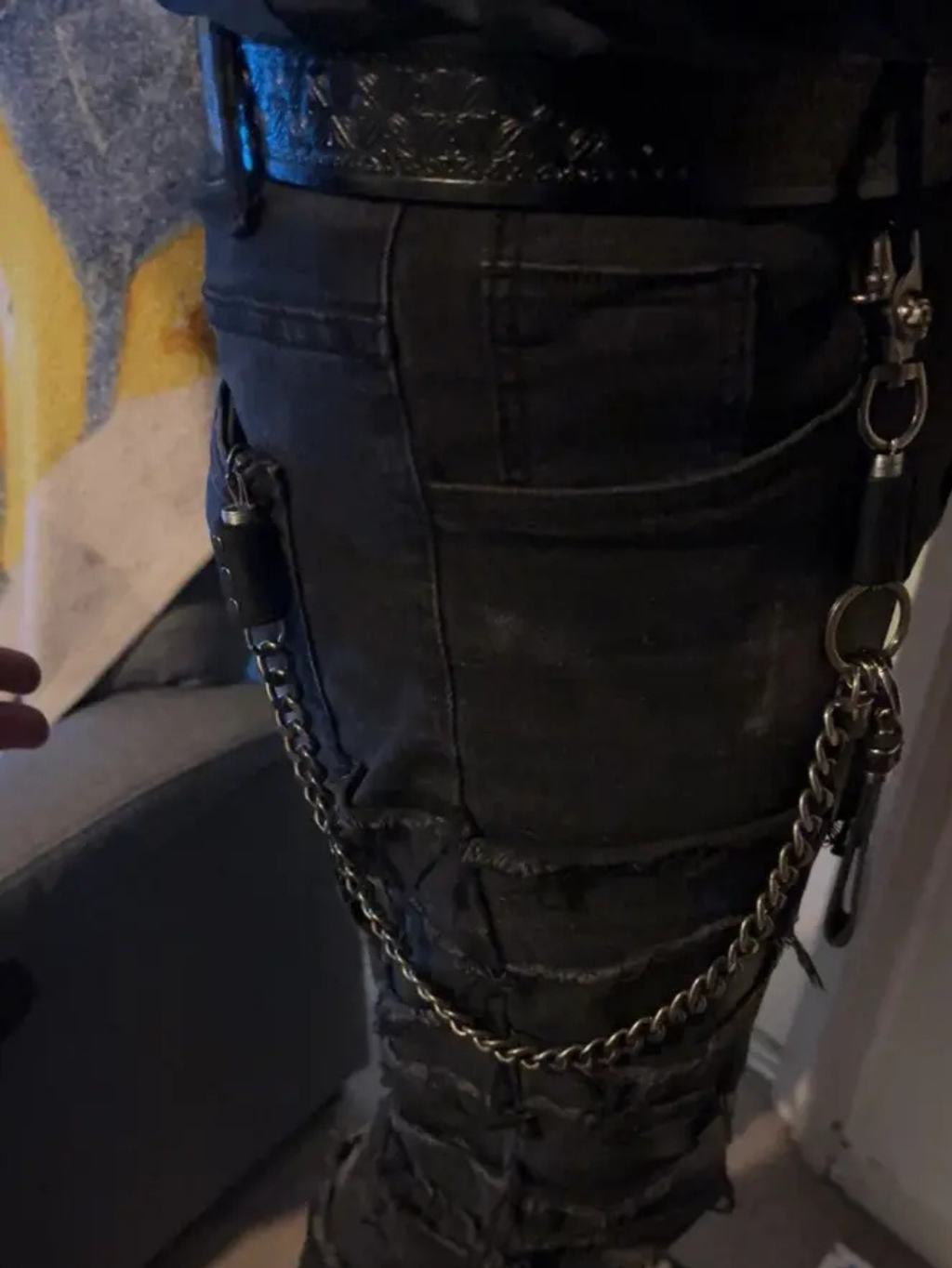 Spiked Heavy Metal Wallet Chain