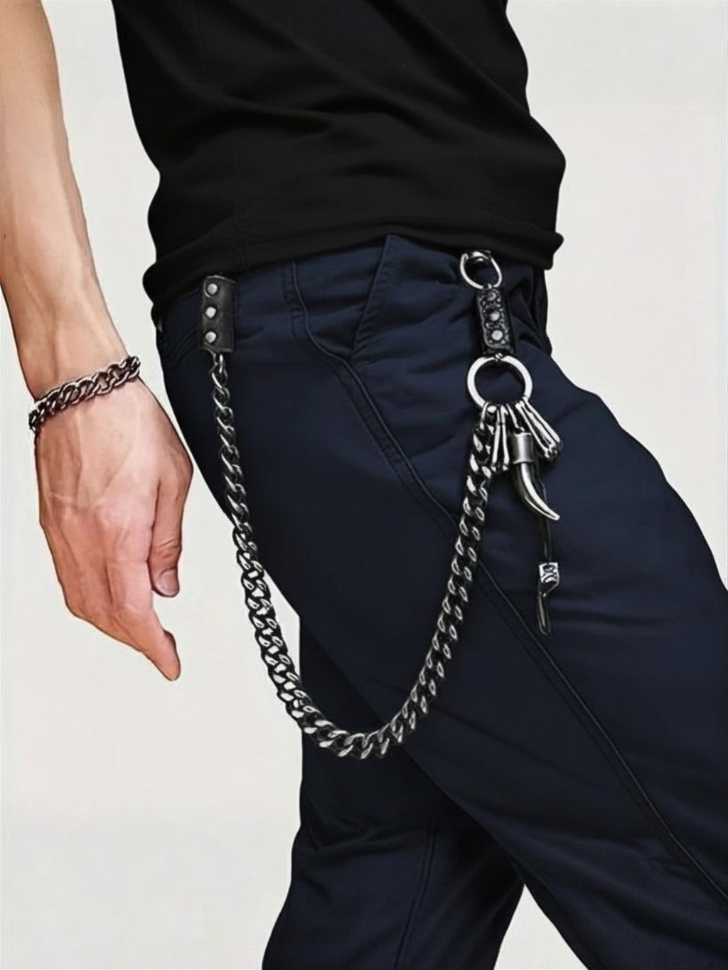Spiked Heavy Metal Wallet Chain