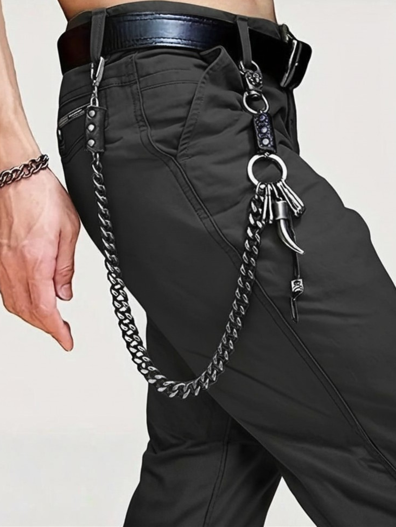 Spiked Heavy Metal Wallet Chain