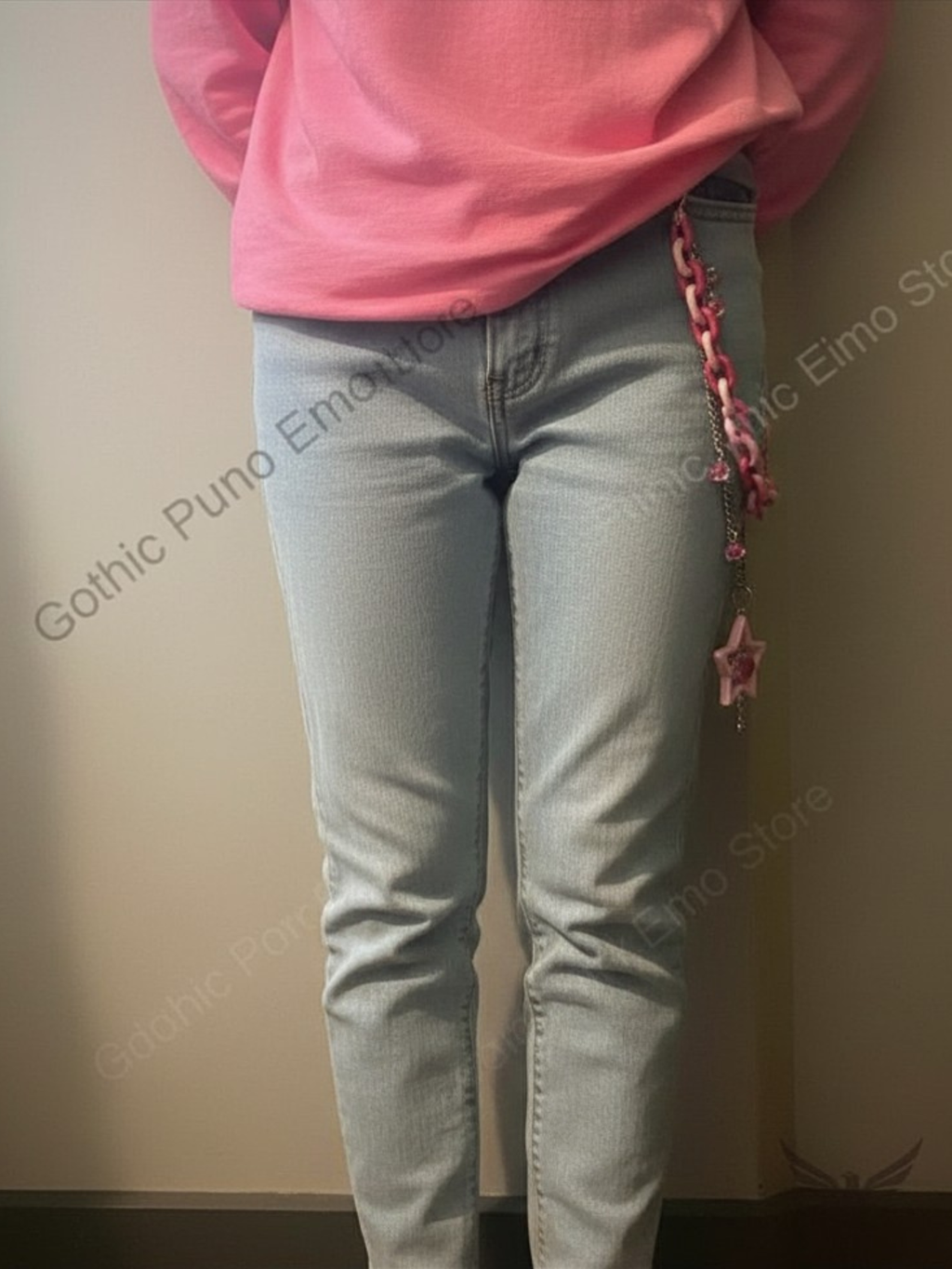 Kandi Hot Pink Pants Chain