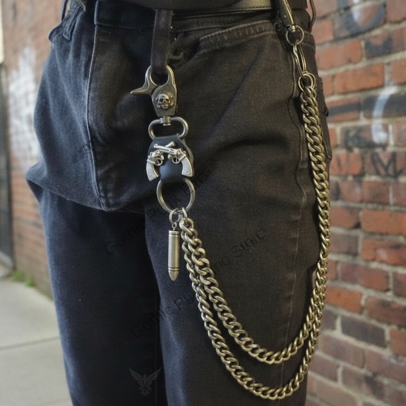 Spiked Heavy Metal Wallet Chain