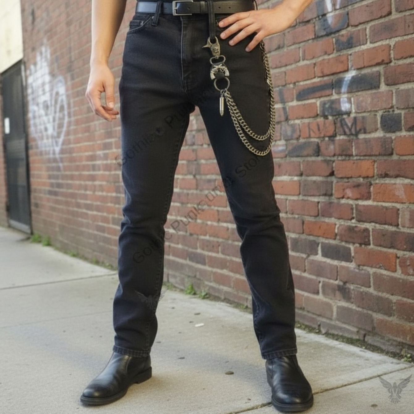 Spiked Heavy Metal Wallet Chain