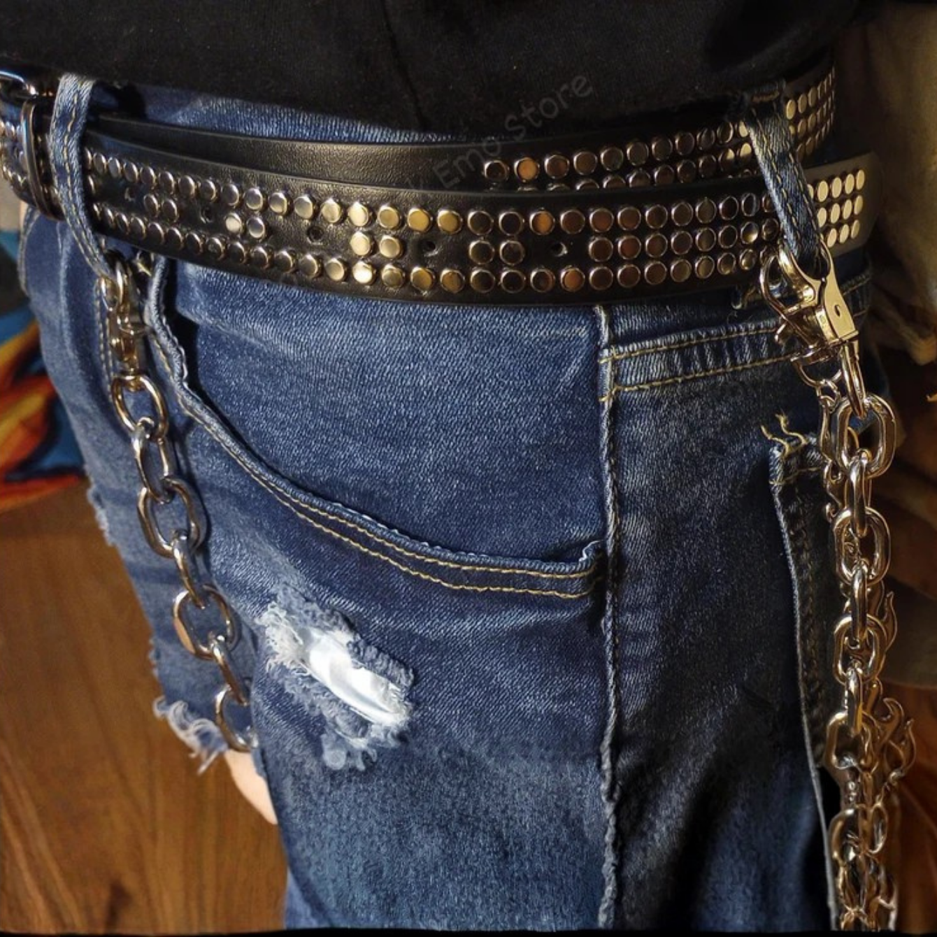 Rivet Stud Button Belt