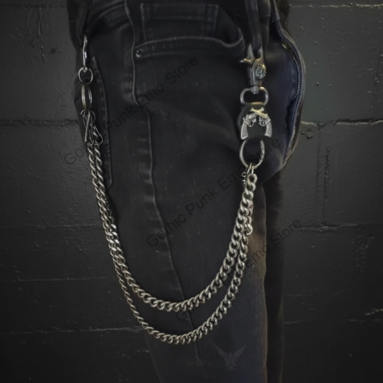 Spiked Heavy Metal Wallet Chain