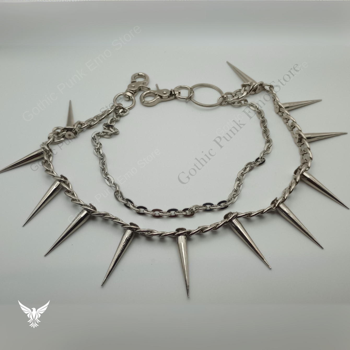 Spiked Punk Wallet Chain