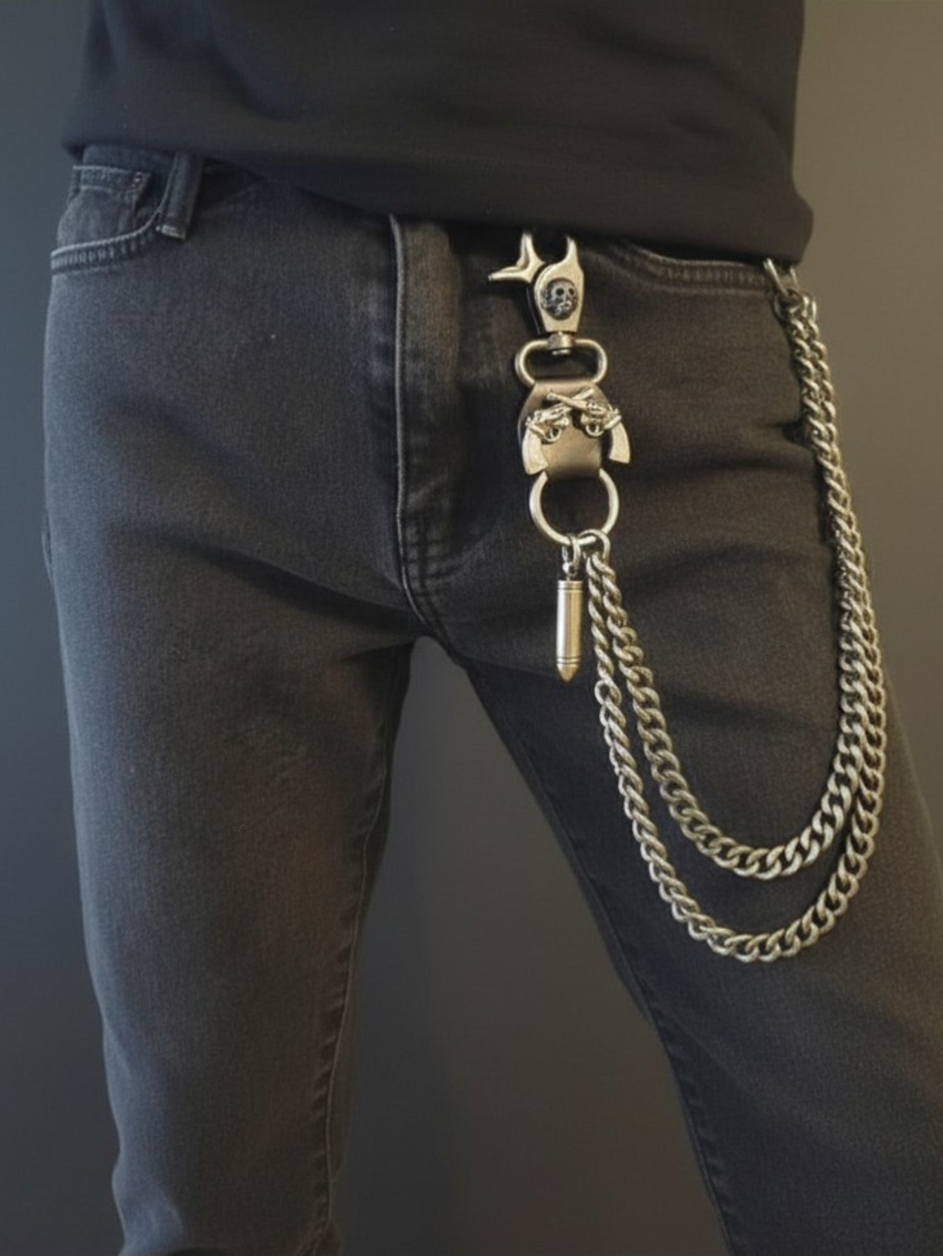 Spiked Heavy Metal Wallet Chain