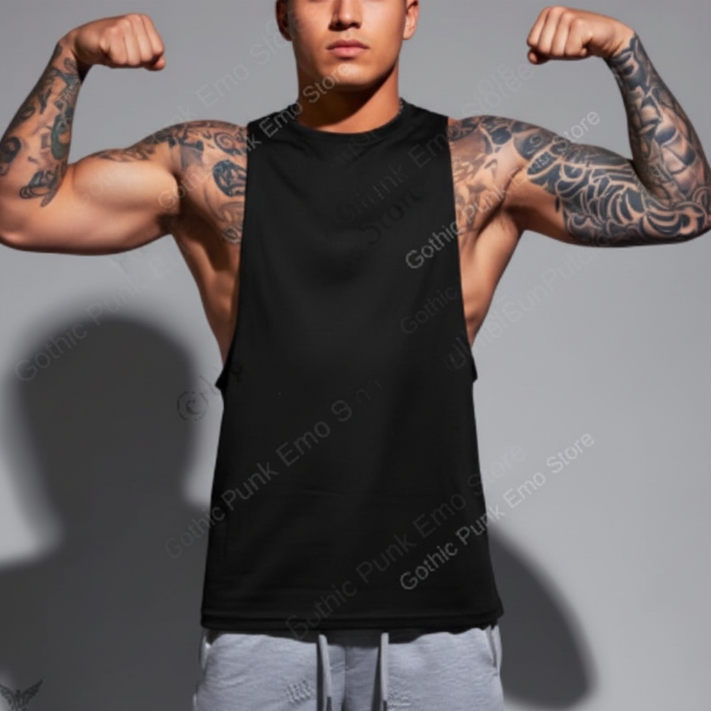 Deep Cut Muscle Tank Top Shirt