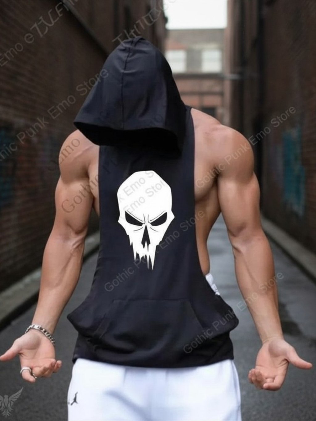 Cross Sleeveless Hoodie