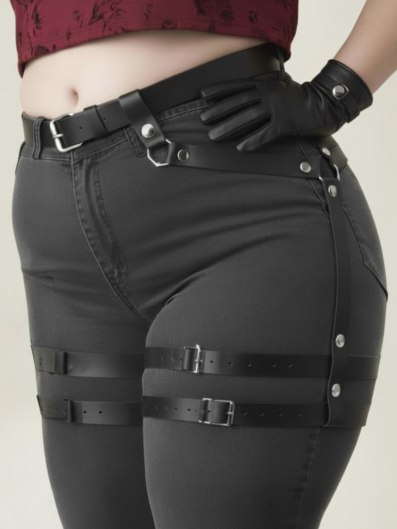Strappy Leg Harness Belt XS- Plus Size
