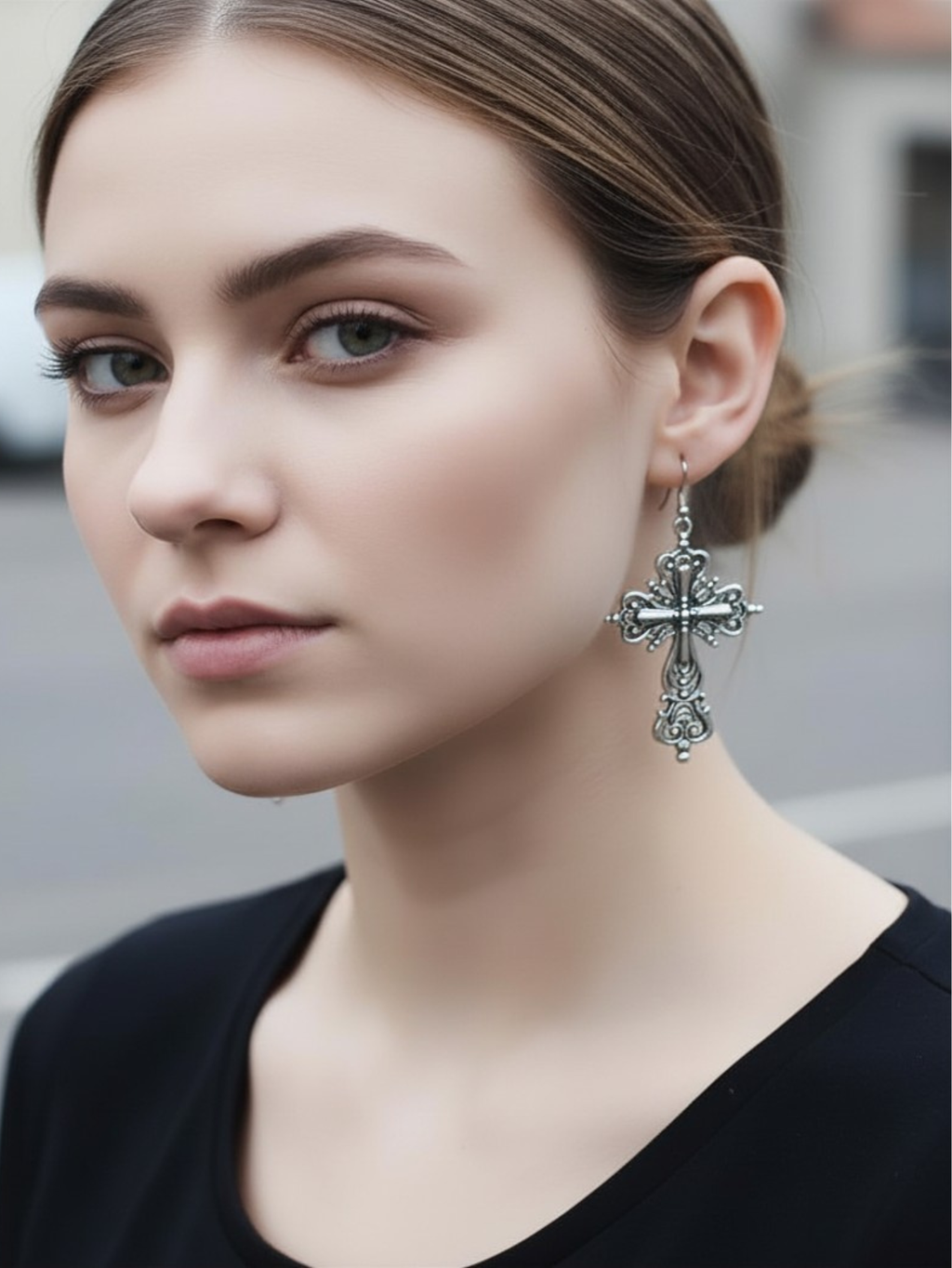 Cross Minimal Earrings