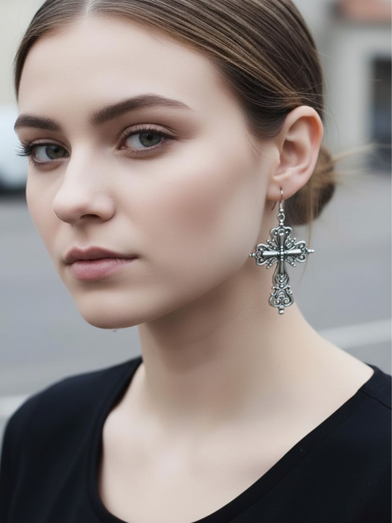 Cross Minimal Earrings