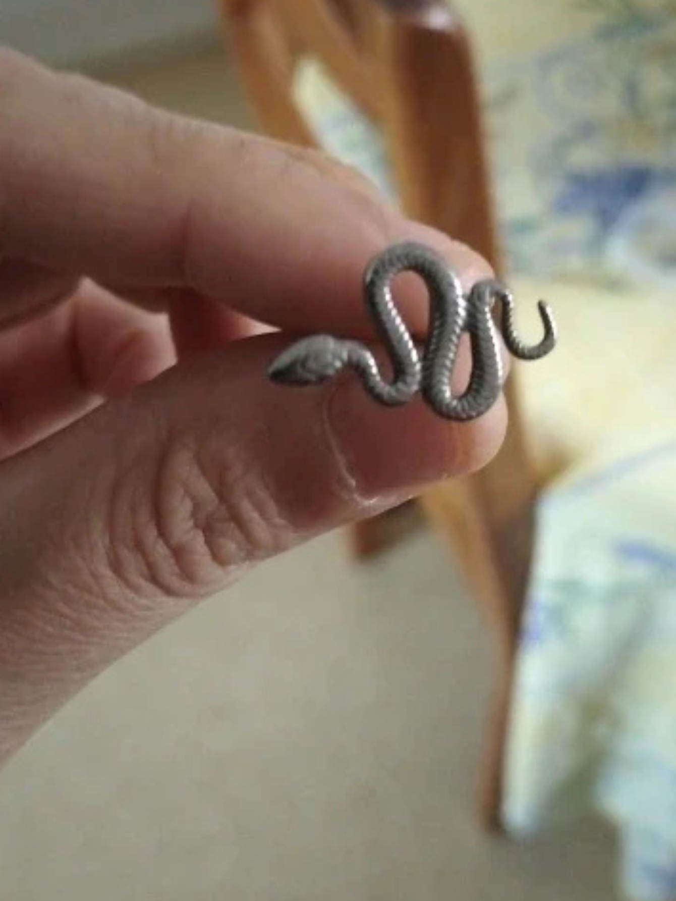 Snake Tongue Ring Stainless Steel