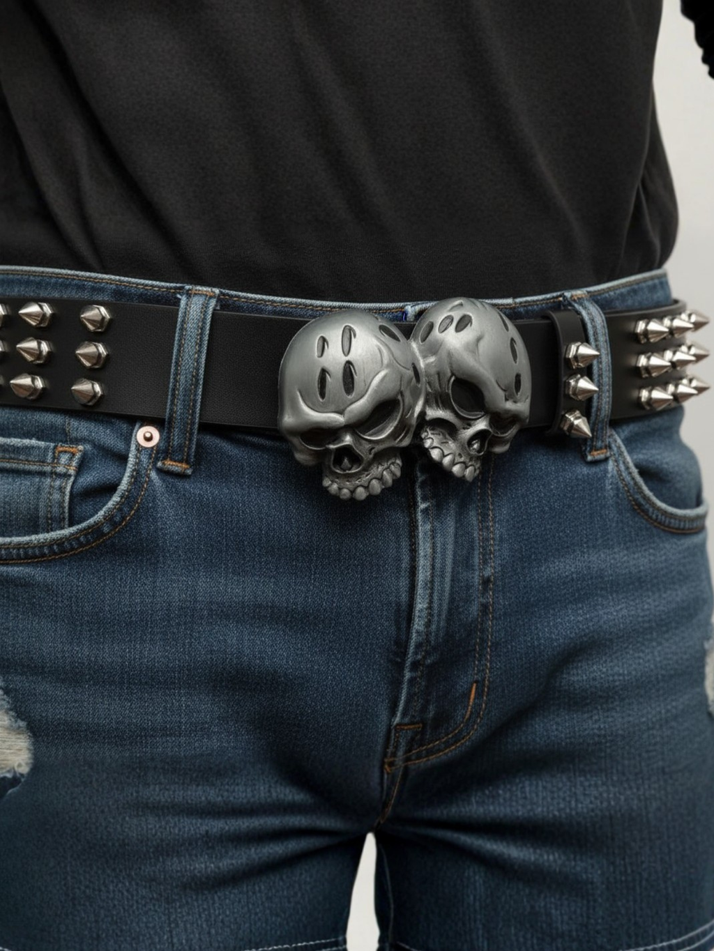 Skull Tree Spiked Belt