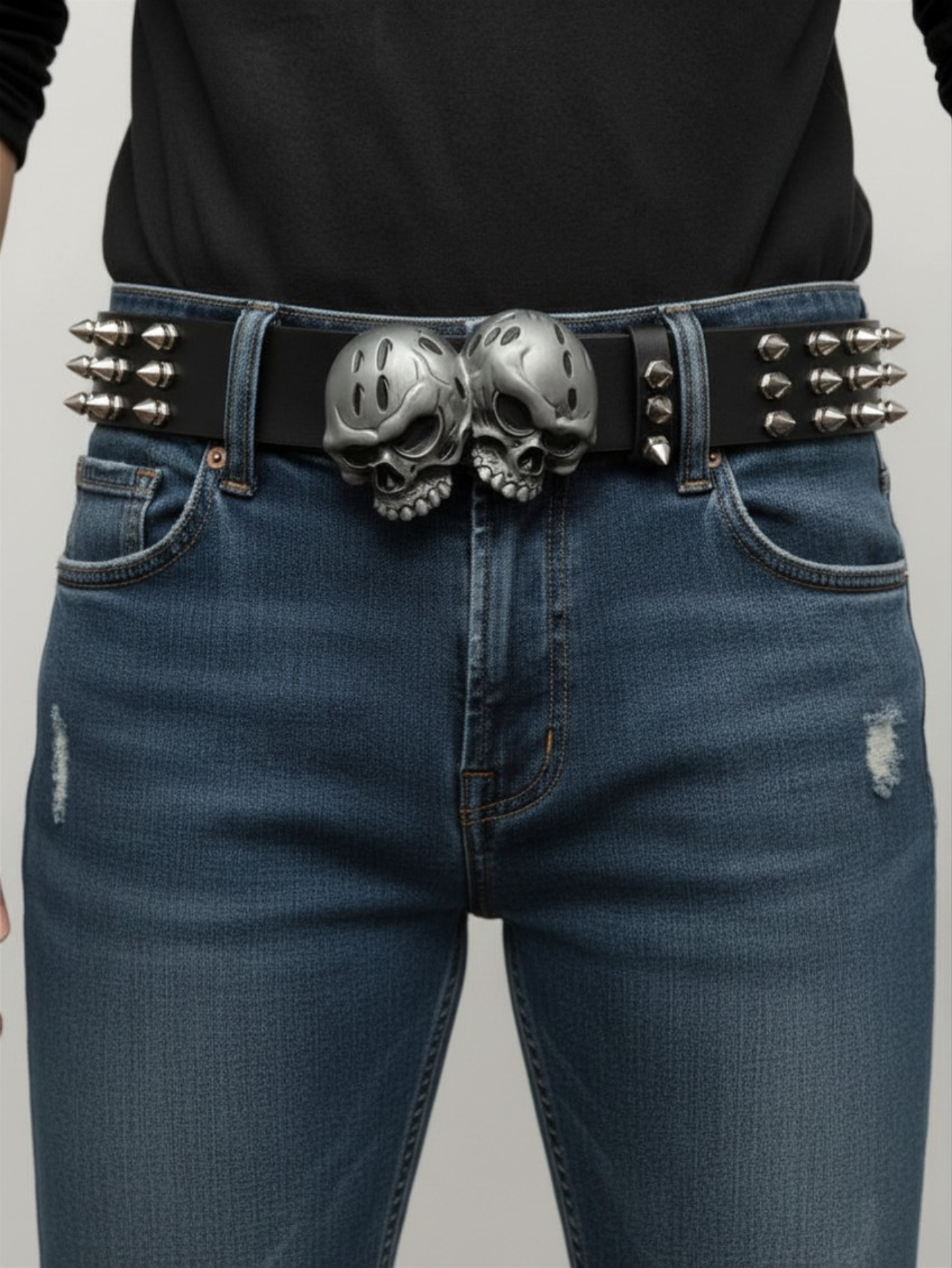 Skull Tree Spiked Belt