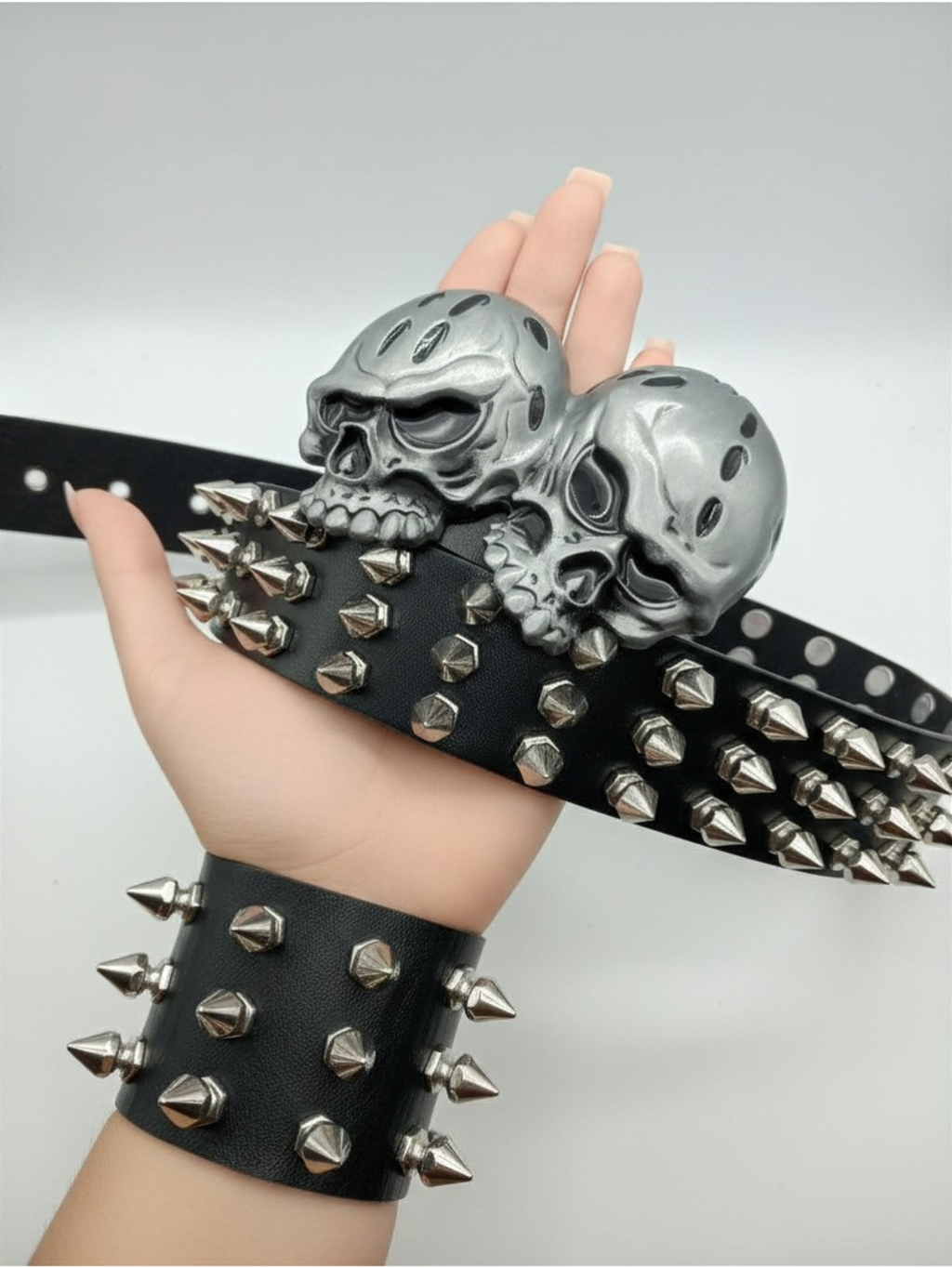 Skull Tree Spiked Belt