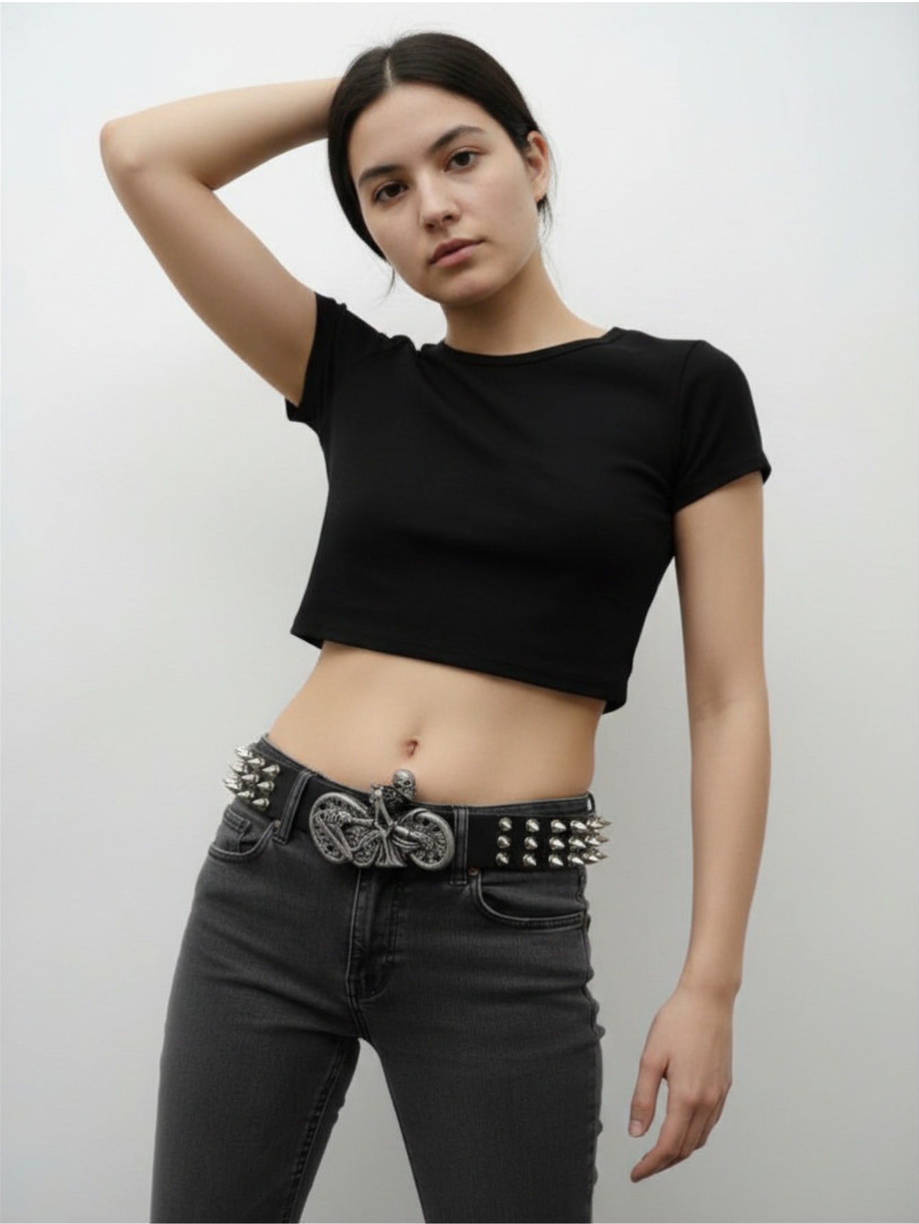 Skeleton Rider Spiked Belt