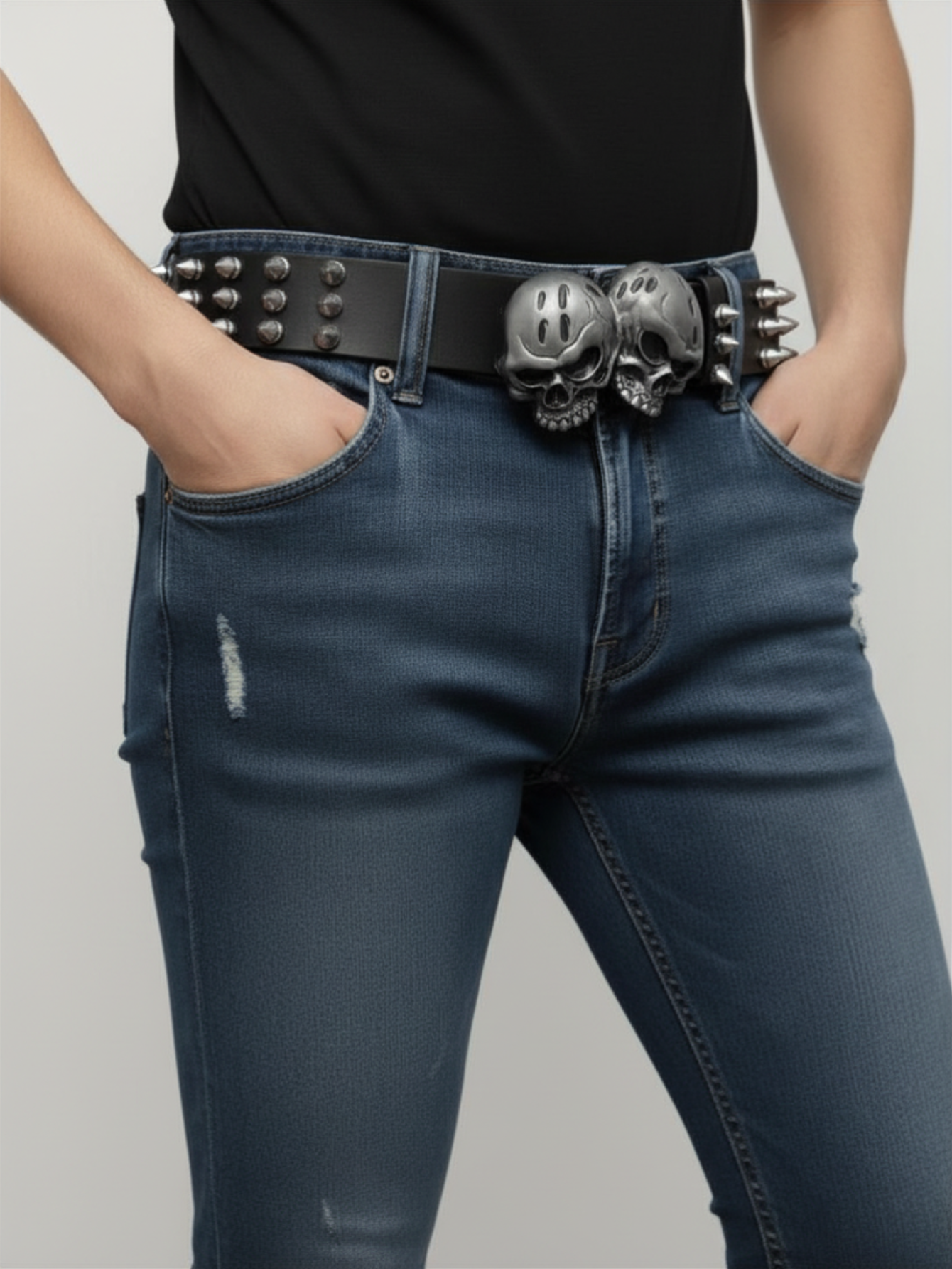 Skull Tree Spiked Belt