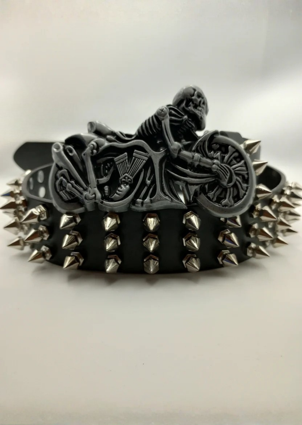 Skeleton Rider Spiked Belt