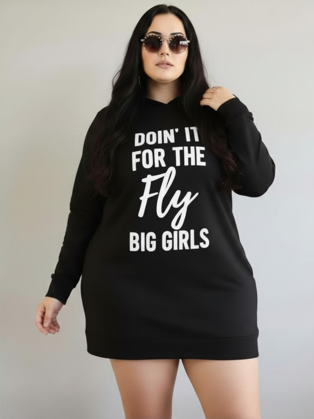 Plus Size Letter Hoodie