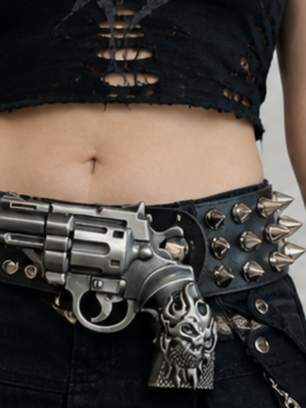 Gun Bullet Tree Spiked Belt