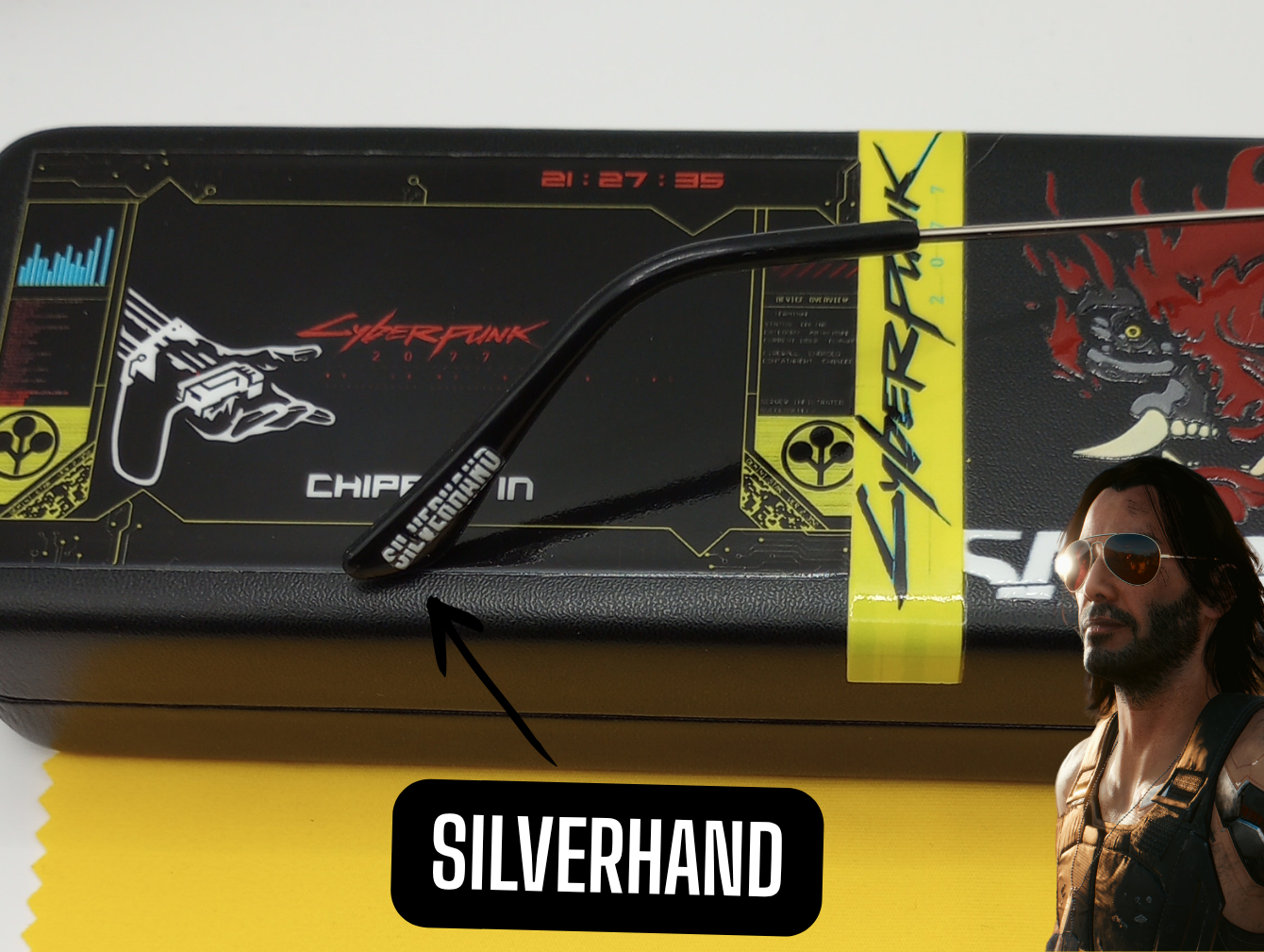 Johnny Silverhand Sunglasses with Case: Cyberpunk 2077