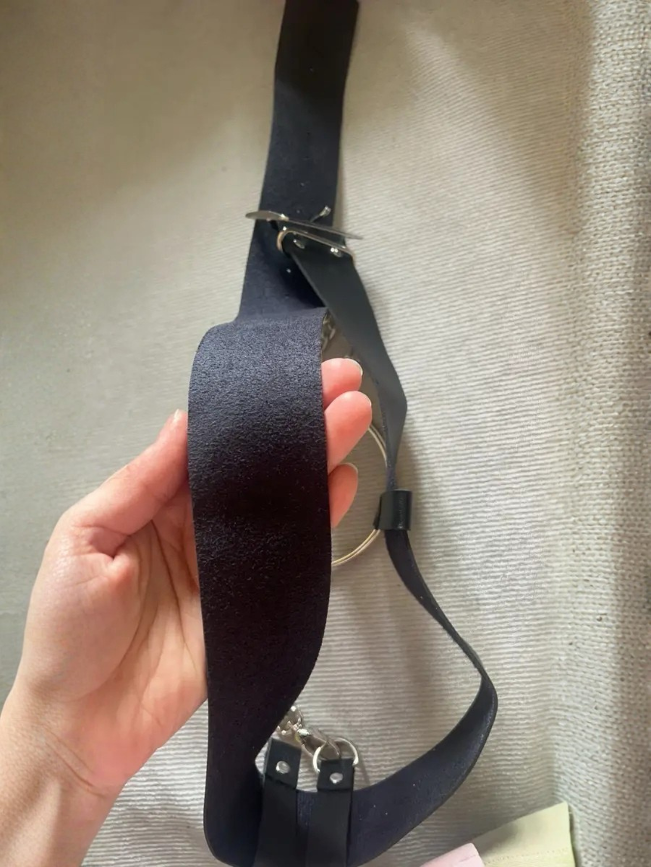 Black O-Ring Chain Belt