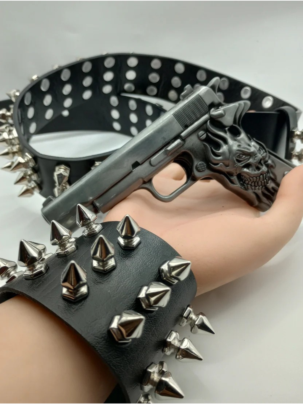 Gun Bullet Tree Spiked Belt