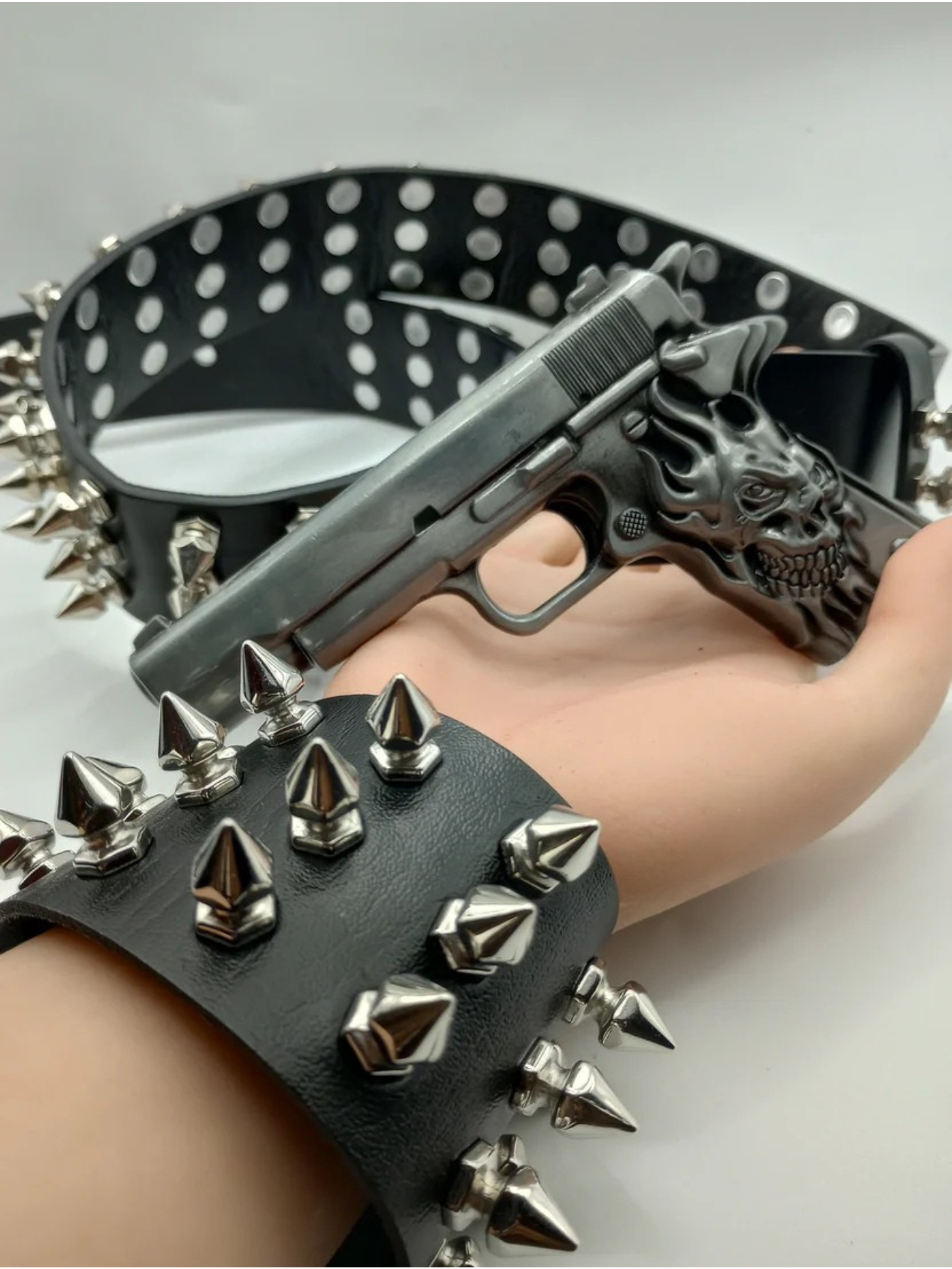 Gun Bullet Tree Spiked Belt