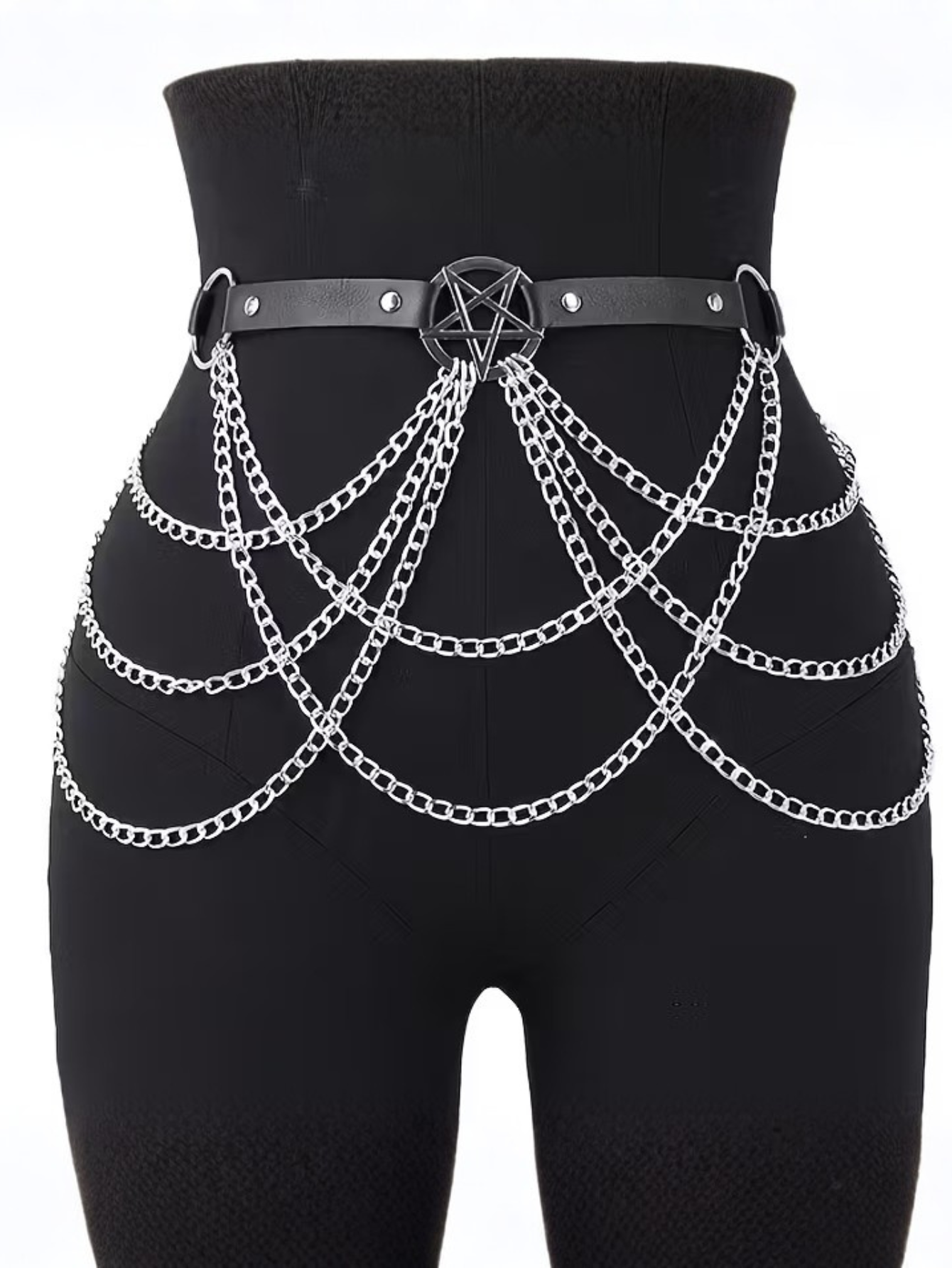 Emo Star Astrology Chain Mail Belt