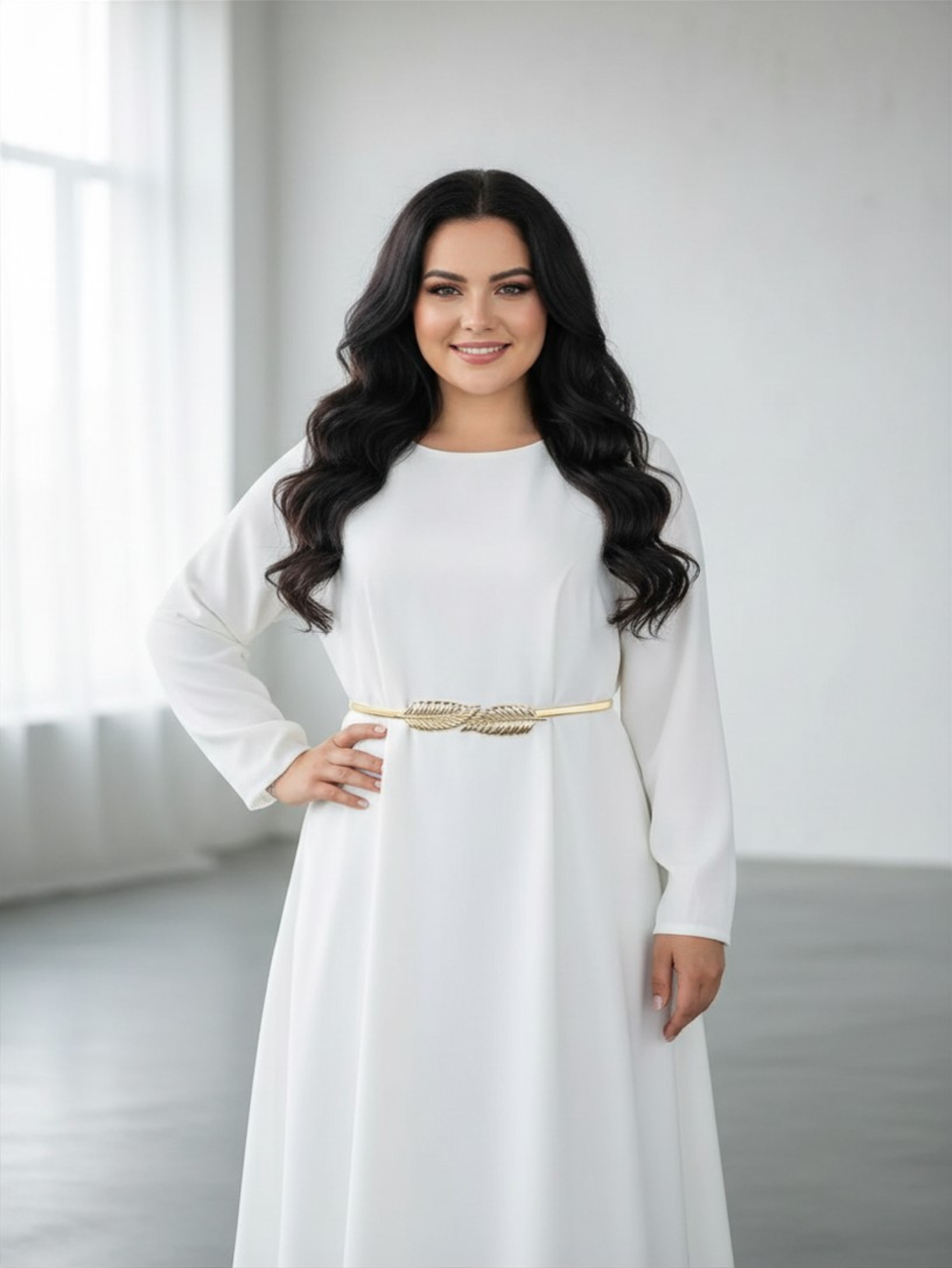 Plus Size Gold Silver Leaf Belt
